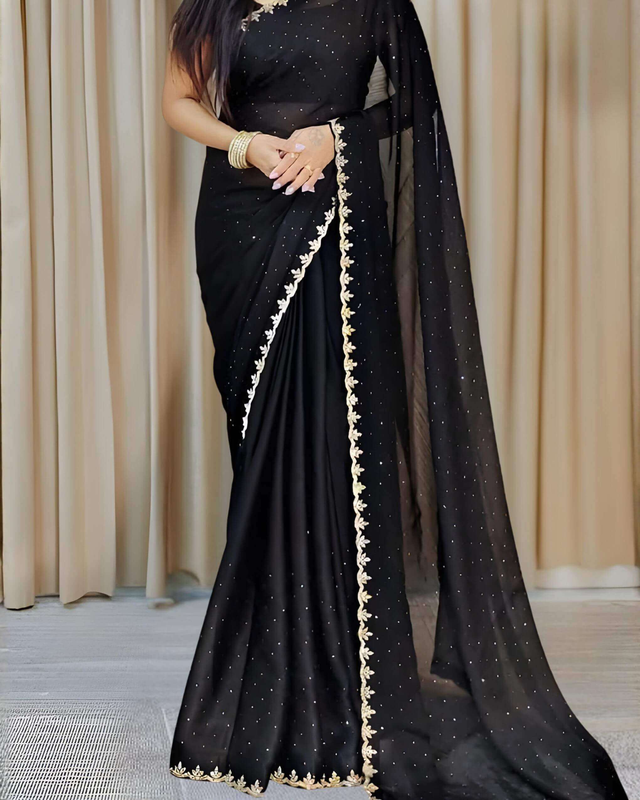 black-color-traditional-contrast-work-georgette-party-saree black-color-traditional-contrast-work-georgette-party-saree
