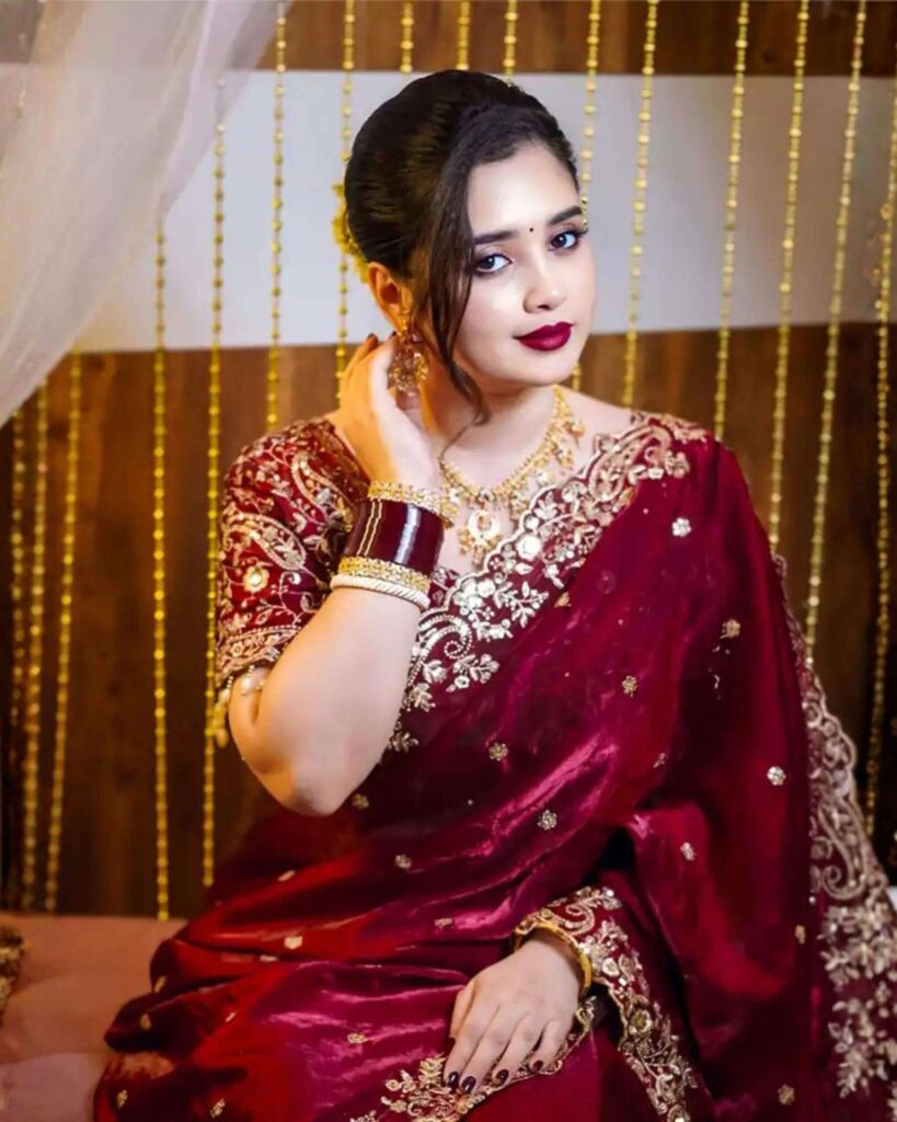 maroon-color-original-indian-jimmy-choo-silk-party-saree-ready-with-blouse